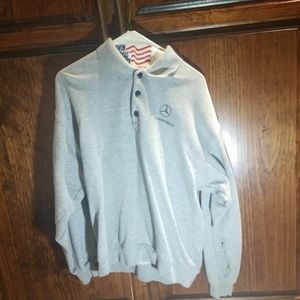 Retro Mercedes Benz long sleeve middleweight polo